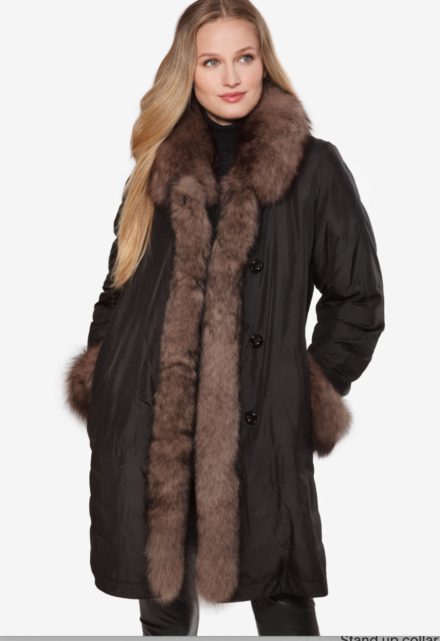Linda Richards 9499 Reversible Silk/Fur Coat 8 colors — styledot